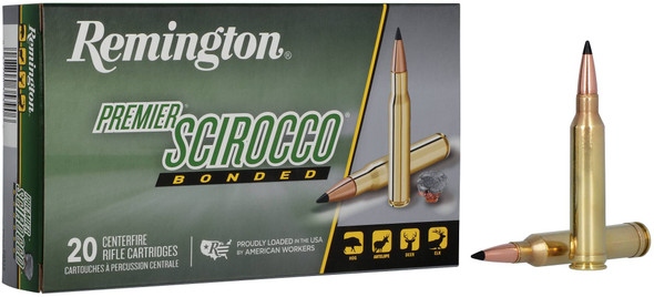 Remington Premier Scirocco Ammunition: 7mm Rem Mag, 150 Grain, Swift Scirocco Bonded, 3110 fps