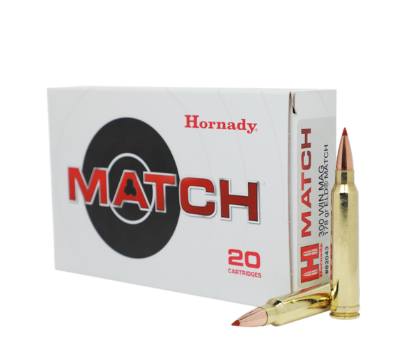 Hornady Match Ammunition: 300 Win Mag, 178 Grain, ELD Match, 2960 fps