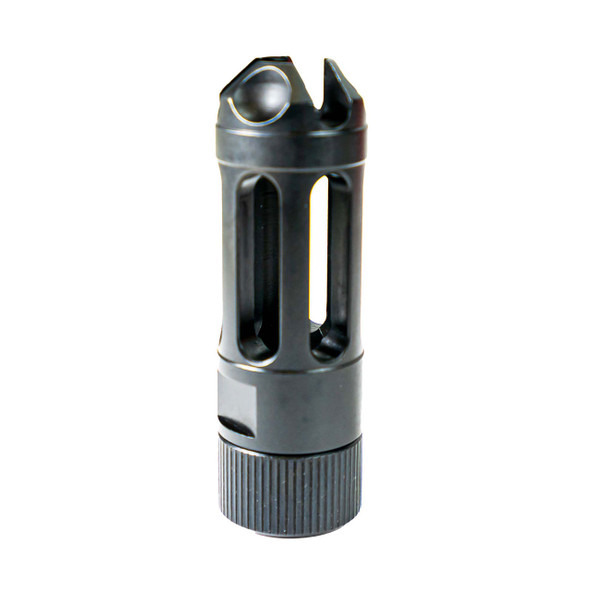 Faxon Firearms 9mm/350 Legend MuzzLok Ported Flash Hider, Steel, QPQ Nitride