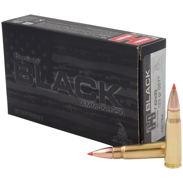 Hornady BLACK Ammunition - 7.62x39mm, 123 gr, SST, 2350 fps, Model 80784