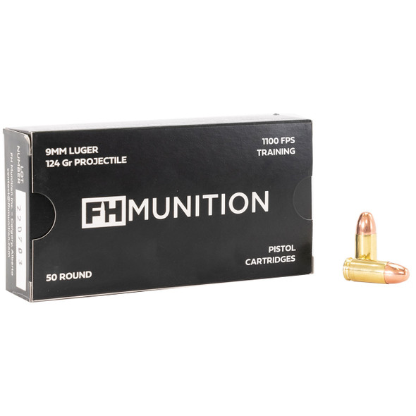 FH Munition Training Ammunition - 9x19mm, 124 gr, FCP-RN, 1100 fps, Model FHM-9124R