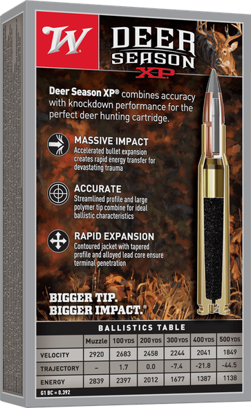 Winchester Deer Season XP Ammunition: 30-06 Springfield, 150 Grain, Extreme Point, 2920 fps