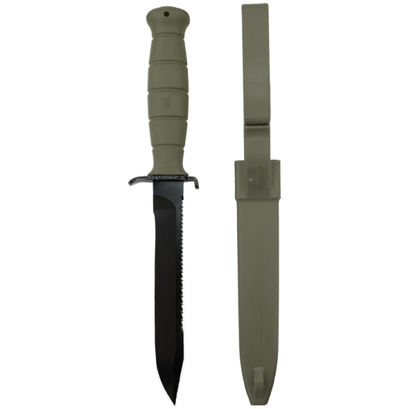 GLOCK FM 81 Fixed Blade Field Knife w/ Saw, Battle Field Green