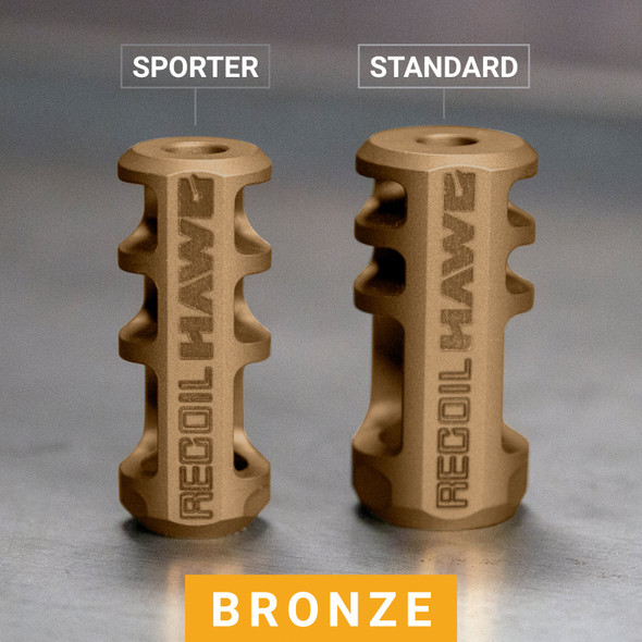 Browning Recoil Hawg Muzzle Brake - Burnt Bronze, 30 Cal