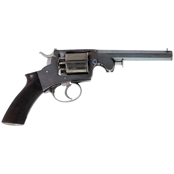 Tipping & Lawden Antique Webley Type Solid Frame Double Action Percussion Revolver  - 54 Bore, 6" Barrel, Ser# 921