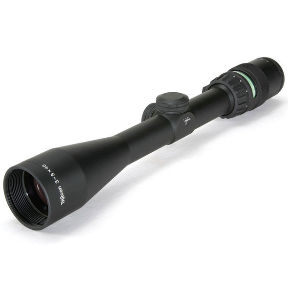 Trijicon AccuPoint 3-9x40 SFP Riflescope - Green Triangle Post Reticle, Tritium / Fiber Optics Illuminated (TR20G)