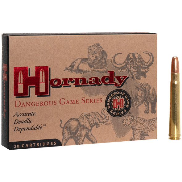 Hornady Dangerous Game Ammunition: 375 H&H Mag, 300 gr, DGX Bonded, 2530 fps, Model 82334