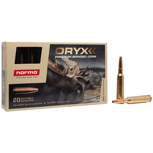 Norma Oryx Ammunition - 6.5x55mm, 156 gr, Bonded SP, 2559 fps, Model 20165622