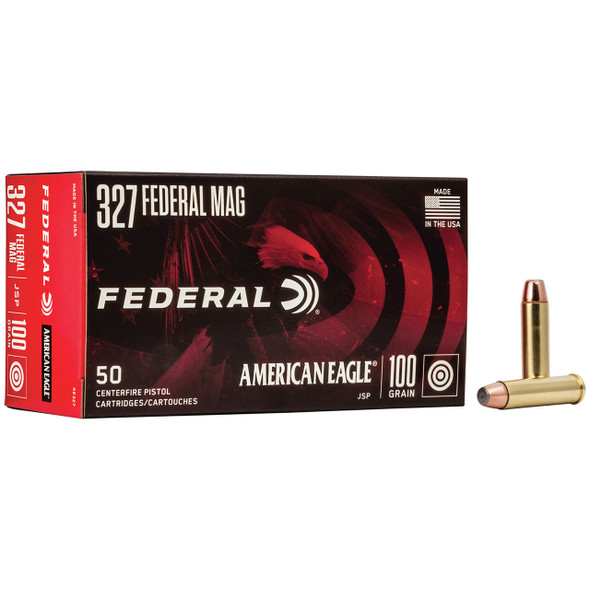 Federal American Eagle Handgun Ammunition - 327 Federal Mag, 100 gr, JSP, 1500 fps, Model AE327