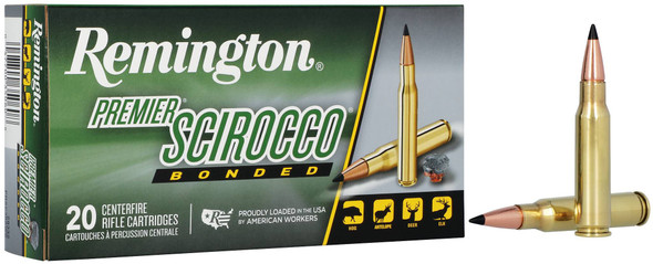 Remington Premier Scirocco Ammunition: 308 Win, 165 Grain, Swift Scirocco Bonded, 2680 fps