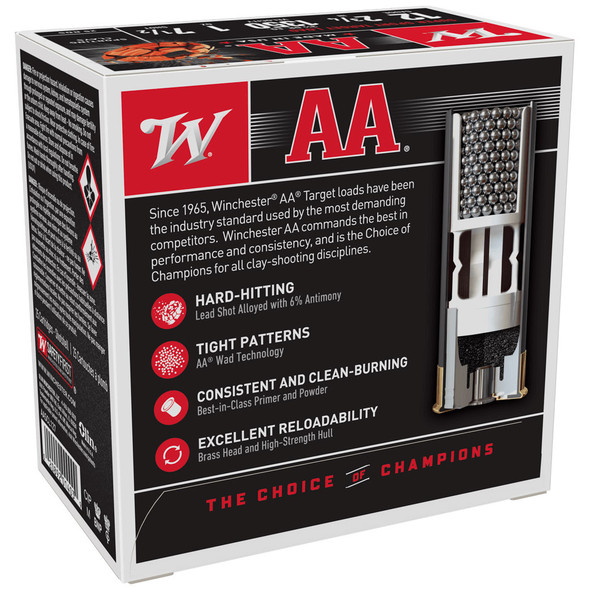 Winchester AA Ammunition - 12 Gauge, 2-3/4", #7.5, Lead, 1 oz, 1350 fps, Model AASCL127