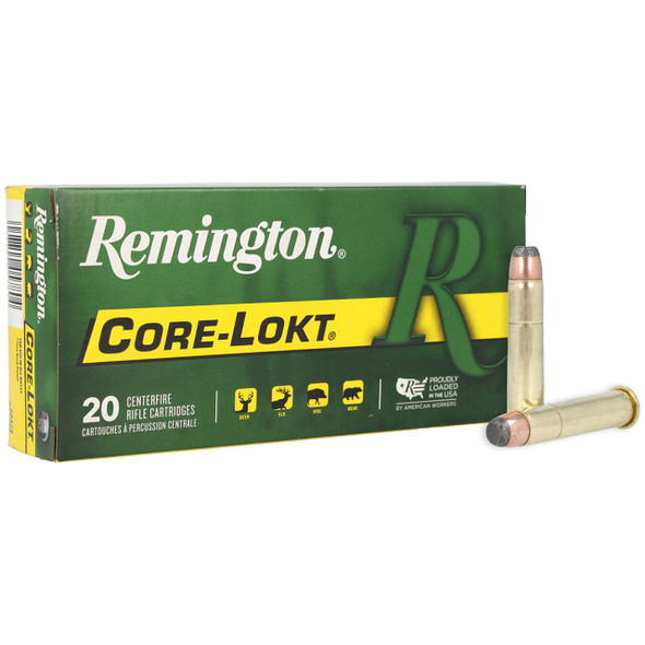 Remington Core-Lokt Ammunition: 45-70 Gov't, 405 gr, Core-Lokt SP, 1600 fps, Model 21459