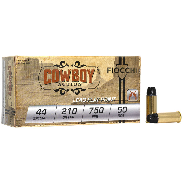 Fiocchi Cowboy Action Ammunition -  44 Special, 210 gr, LFP, 750 fps, Model 44SCA