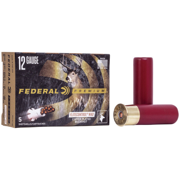 Federal Vital-Shok Buckshot with FLITECONTROL Wad Ammunition: 12 Gauge, 3", 00 Buck, Lead, 1325 fps, Model PFC157 00