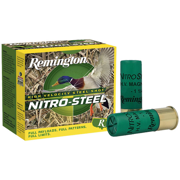 Remington Nitro-Steel Ammunition - 12 Gauge, 3-1/2", BB, Steel, 1-1/2 oz, 1500 fps, Model 20837