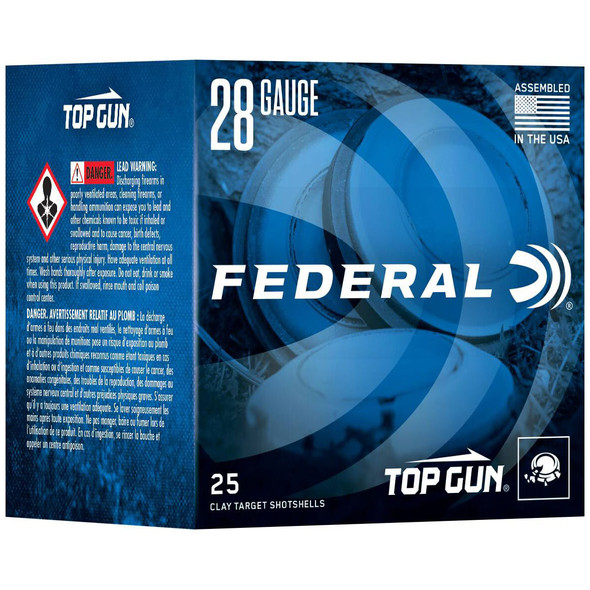 Federal Top Gun Ammunition - 28 Gauge, 2-3/4", #9, Lead, 3/4 oz, 1330 fps, Model TGS2821 9