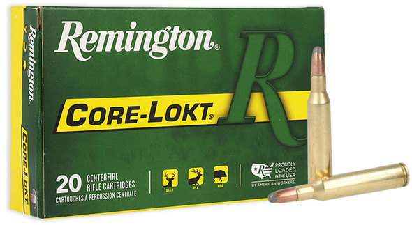 Remington Core-Lokt Ammunition: 257 Roberts, 117 Grain, Core-Lokt Soft Point, 2650 fps