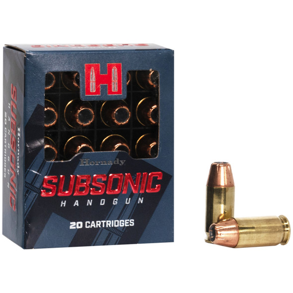 Hornady Subsonic Ammunition: 45 Auto, 230 Grain, XTP, 925 fps