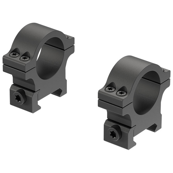 Leupold Open Range Cross-Slot Rings: 1", Medium, Matte Black