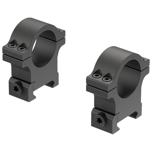 Leupold Open Range Cross-Slot Rings: 30mm, High, Matte Black