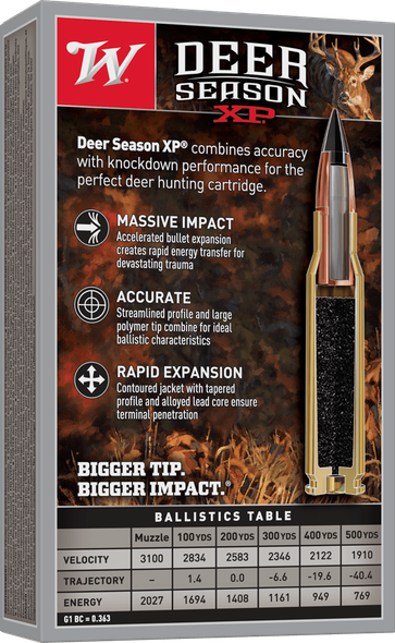 Winchester Deer Season XP Ammunition: 243 Winchester, 95 Grain, Extreme Point, 3100 fps