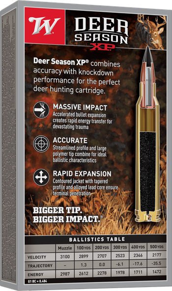 Winchester Deer Season XP Ammunition: 7mm Remington Magnum, 140 Grain, Extreme Point, 3100 fps