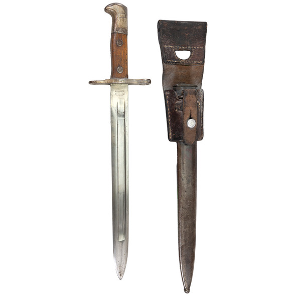 Schmidt-Rubin Swiss M1899 Bayonet w/ Serial #: Incl. Scabbard, Frog