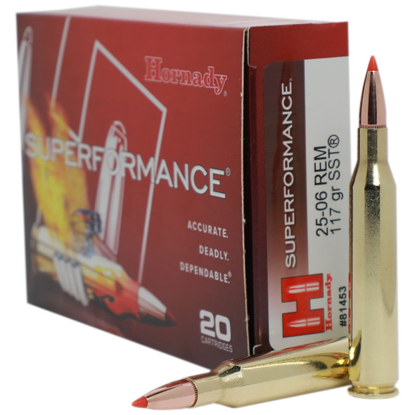 Hornady Superformance Ammunition: 25-06 Rem, 117 Grain, SST, 3110 fps