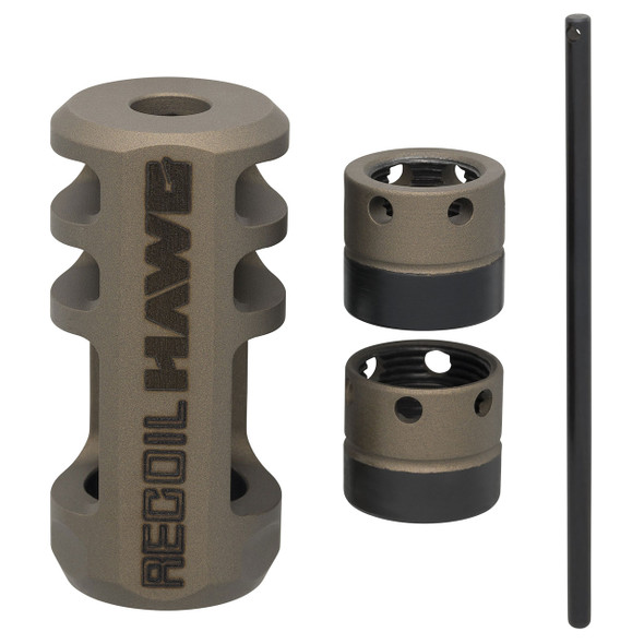 Browning Recoil Hawg Muzzle Brake - Smoked Bronze, 30 Cal