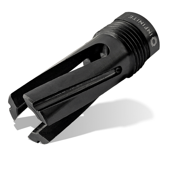 Infinite Product Solutions Three-Prong Flash Hider, 9mm: Black Steel