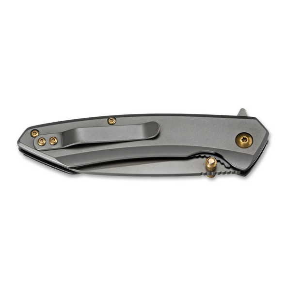 Boker Cobalt Knife: 3.46", 440A, Wharncliffe, Grey Blade, Blue & Grey Handle, Model 01RY288