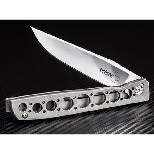 Boker Urban Trapper Knife: 3.43", VG-10 Blade, Titanium Handle, Model 01BO730
