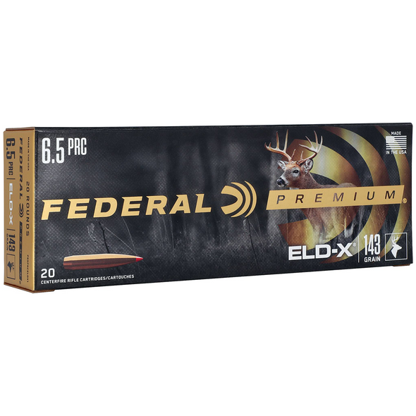 Federal ELD-X Ammunition: 6.5 PRC, 143 gr, ELD-X, 2900 fps, Model P65PRCELDX1