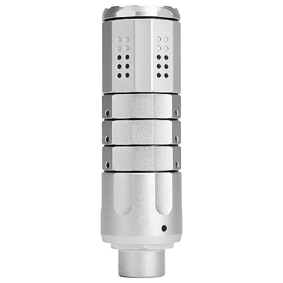 Strike Industries Pistol Linear 1/2-28 Compensator: 9mm, Silver