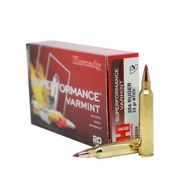 Hornady Superformance Varmint Ammunition: 204 Ruger, 24 Grain, NTX, 4400 fps