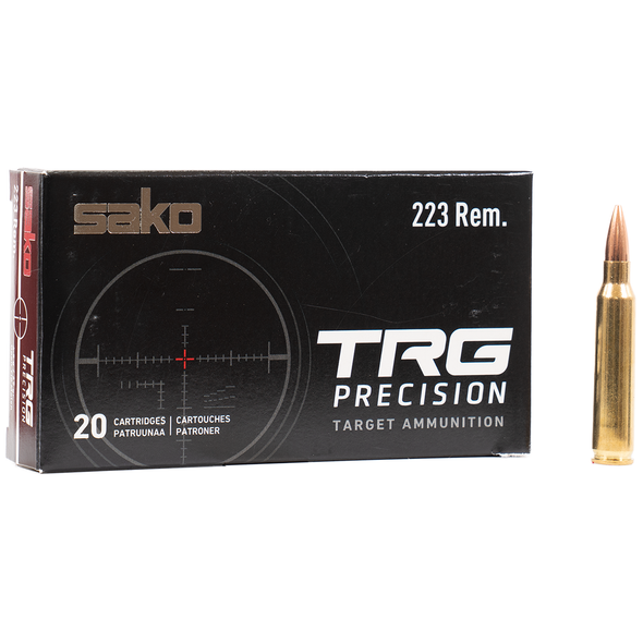 Sako TRG Precision Ammunition: 223 Rem, 69 gr, Open Tip Match, Model C611113GSA10