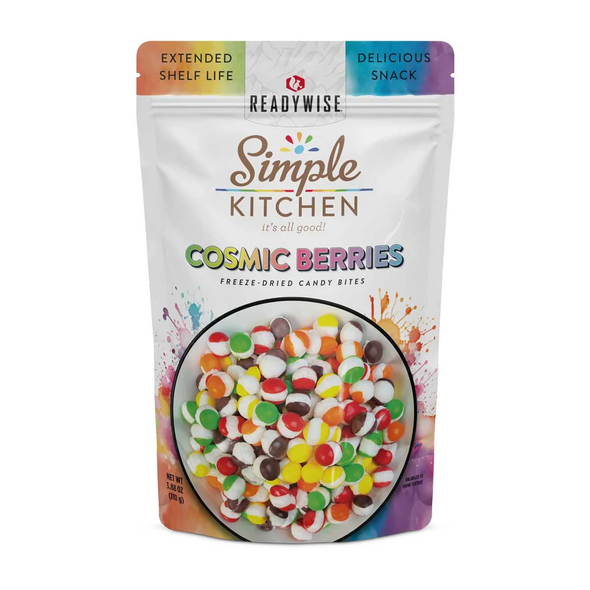 ReadyWise Simple Kitchen, Cosmic Berries Freeze-Dried Candy Bites: 3.88 oz / 110 g