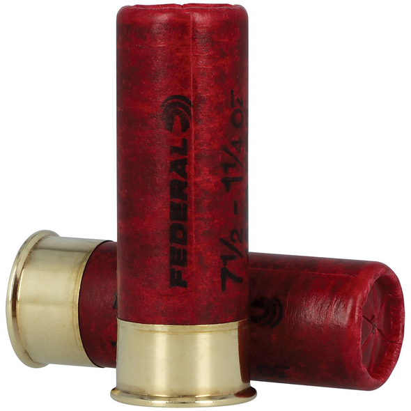 Federal Paper Flyer Ammunition: 12 Gauge, 2-3/4", #7.5, Copper Plated, 1-1/4 oz, Max DE, 1330 fps, Model P154 7.5