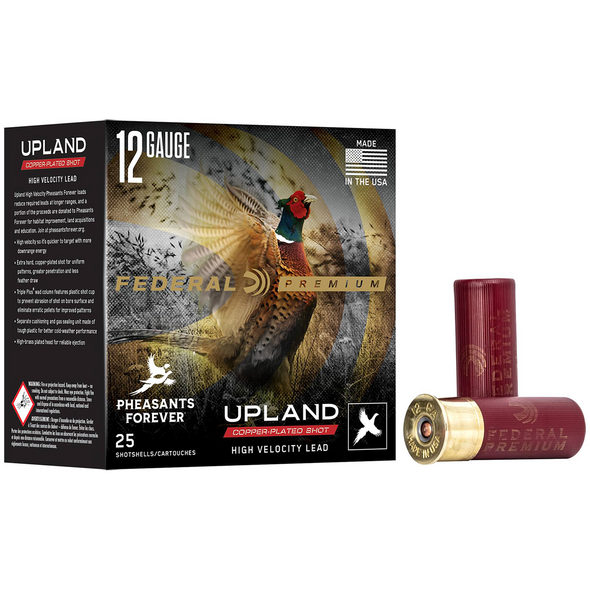 Federal Upland Pheasants Forever High Velocity Ammunition: 12 Gauge, 2-3/4", #5, Copper Plated, 1-1/4 oz, 1500 fps, Model PF154 5