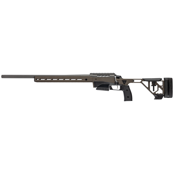 Tikka T3x Ace Target Left-Handed Rifle, Cerakote Midnight Bronze: 223 Rem, 23.7" Barrel, Model TFTT1168B1M49G0