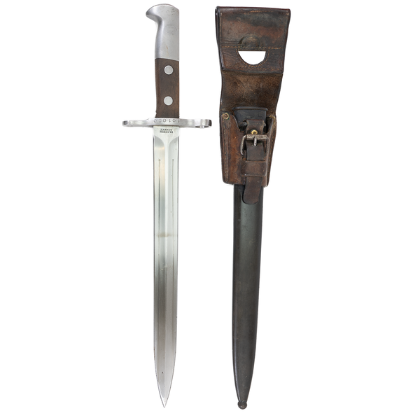 Schmidt-Rubin Swiss M1918 Bayonet w/ Serial #: Incl. Scabbard, Frog