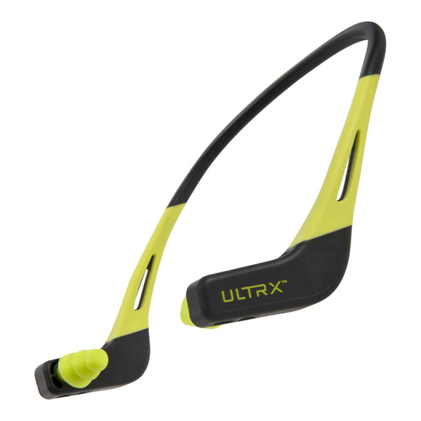 ULTRX Wave Banded Ear Plugs, Grey / Yellow