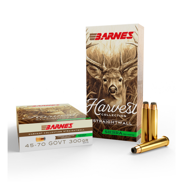 Barnes Harvest Collection Straightwall Ammunition: 45-70 Govt, 300 gr, SIERRA Pro-Hunter, 1895 fps, Model 32479