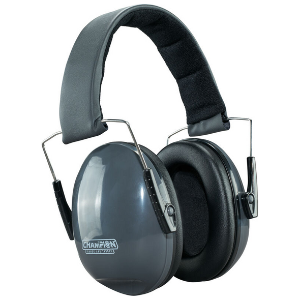 Champion Small Frame Passive Ear Muffs: 21 NRR, Grey