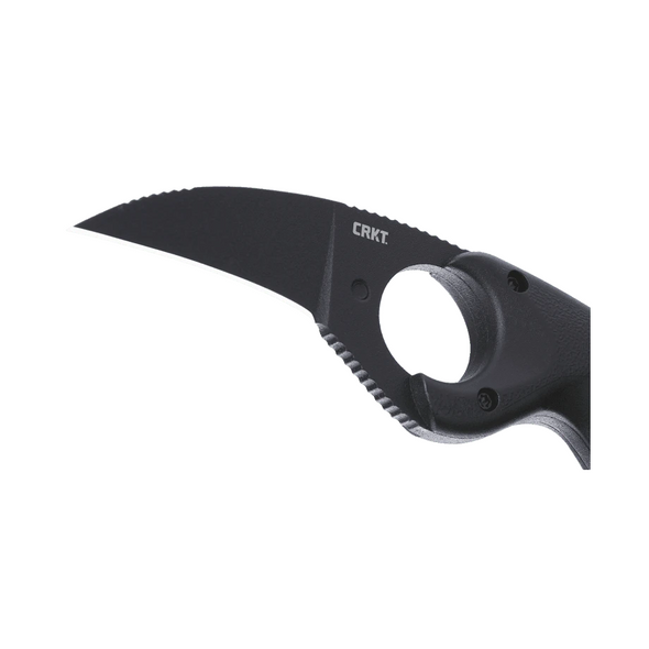 CRKT Bear Claw Fixed Knife: Black Powder Coated Blade/ Black GRN Handle, Model 2516K