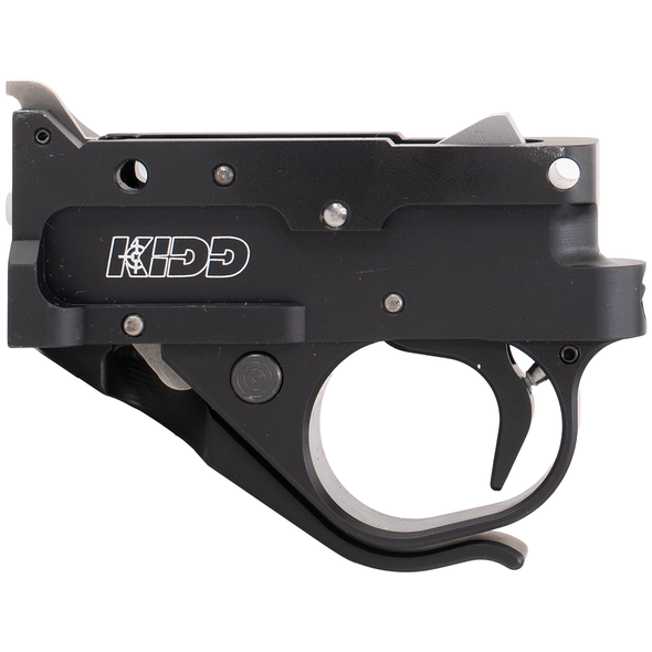 KIDD Single-Stage Trigger for the Ruger 10/22: Black Guard w/ Black Curved Blade, Adjustable Pull Weight, Extended & Long Mag Release