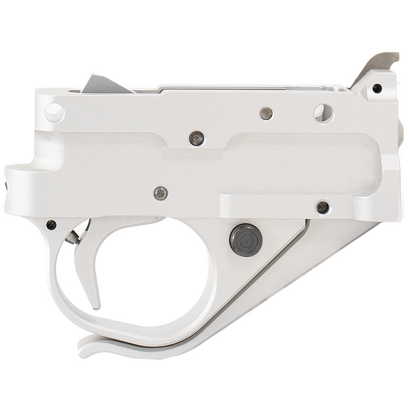 KIDD Single-Stage Trigger for the Ruger 10/22: Silver Guard w/ Silver Curved Blade, Adjustable Pull Weight, Extended & Long Mag Release