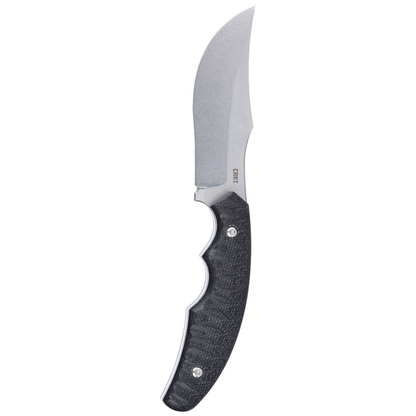 CRKT Burrower: Plain Edge, Stonewash Blade, Black Micarta Handle, Model 3610