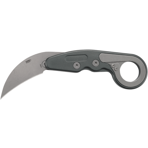 CRKT Provoke Compact Aluminum, Tactical Morphing Karambit Knife: Plain Edge, Stonewash Blade, Model 4045