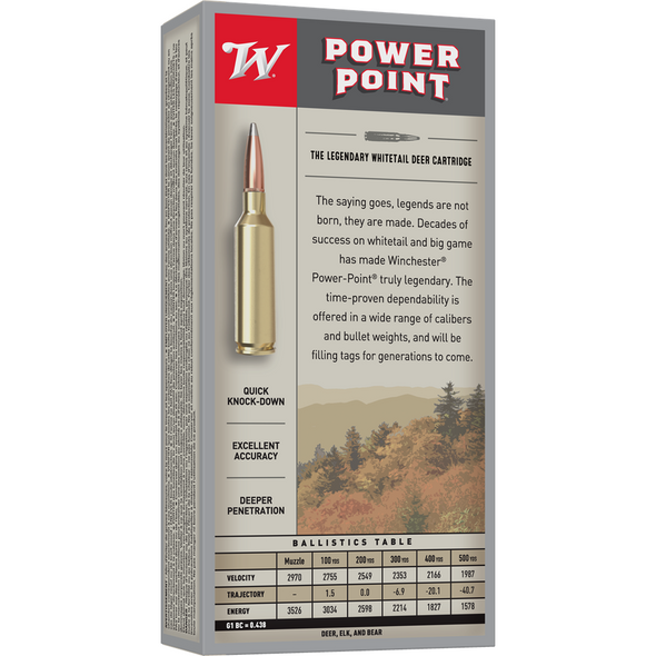 Winchester Power-Point Ammunition: 300 WSM, 180 gr, Power Point, 2970 fps, Model X300WSM